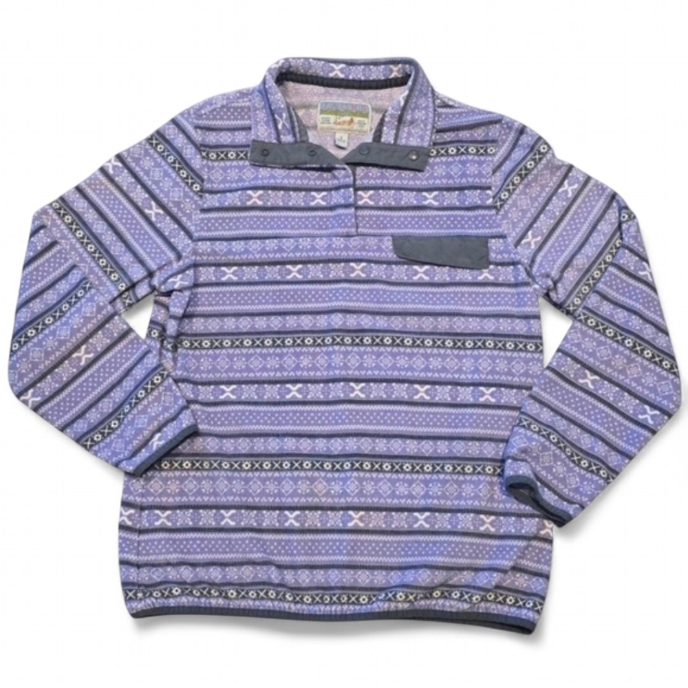 Jachs Cabin Pullover Fair Isle Apres Ski Size Small